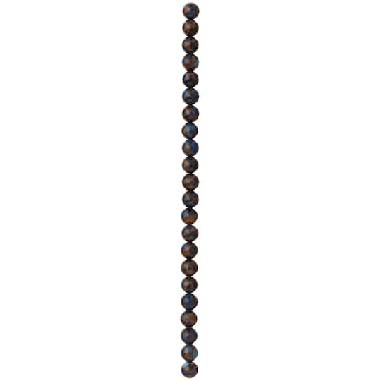 12 Pack: Sapphire Impression Jasper Round Beads, 8mm by Bead Landing®